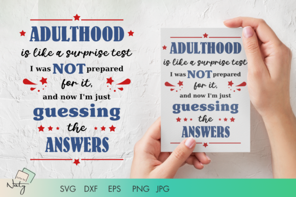 Review: Adulthood Funny Quote for Embroidery