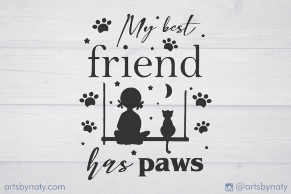 Review: My Best Friend Has Paws Cat SVG Quote